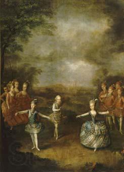 Johann Georg Weikert Fete Organized to Celebrate the Marriage of the Emperor Joseph II to Princess Marie-Josephe of Bavaria Norge oil painting art